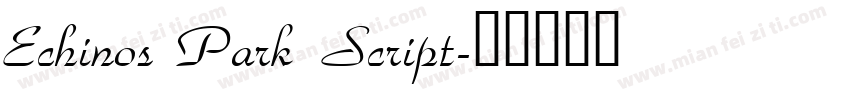 Echinos Park Script字体转换